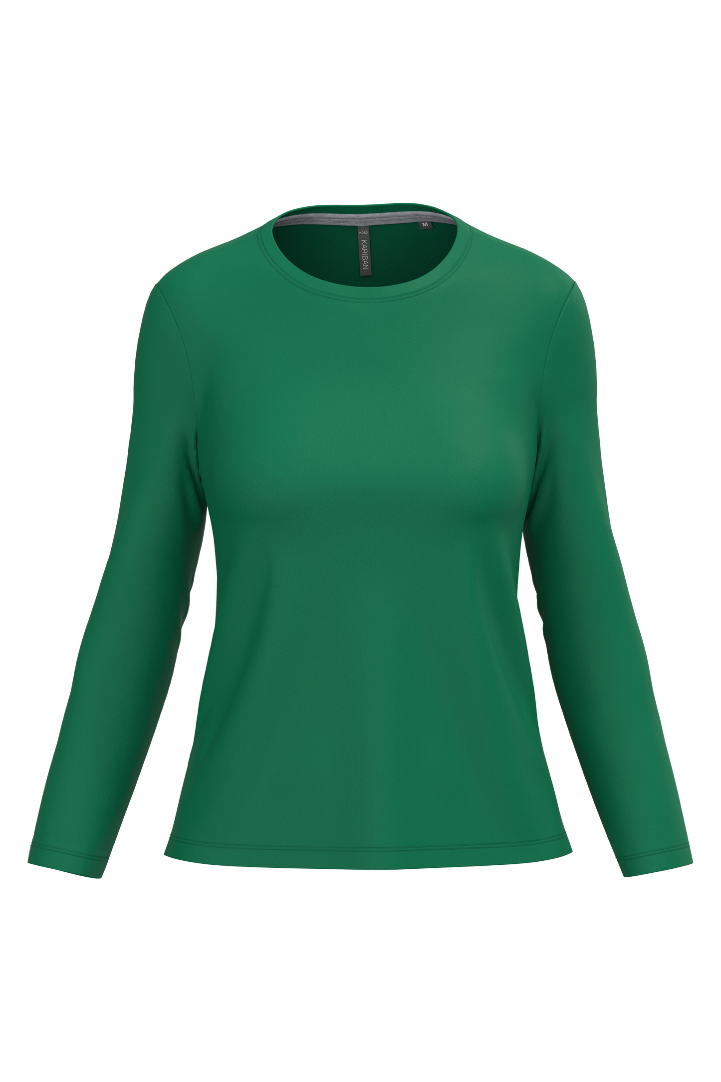 T-shirt donna manica lunga girocollo (K383C-taglie-grandi)