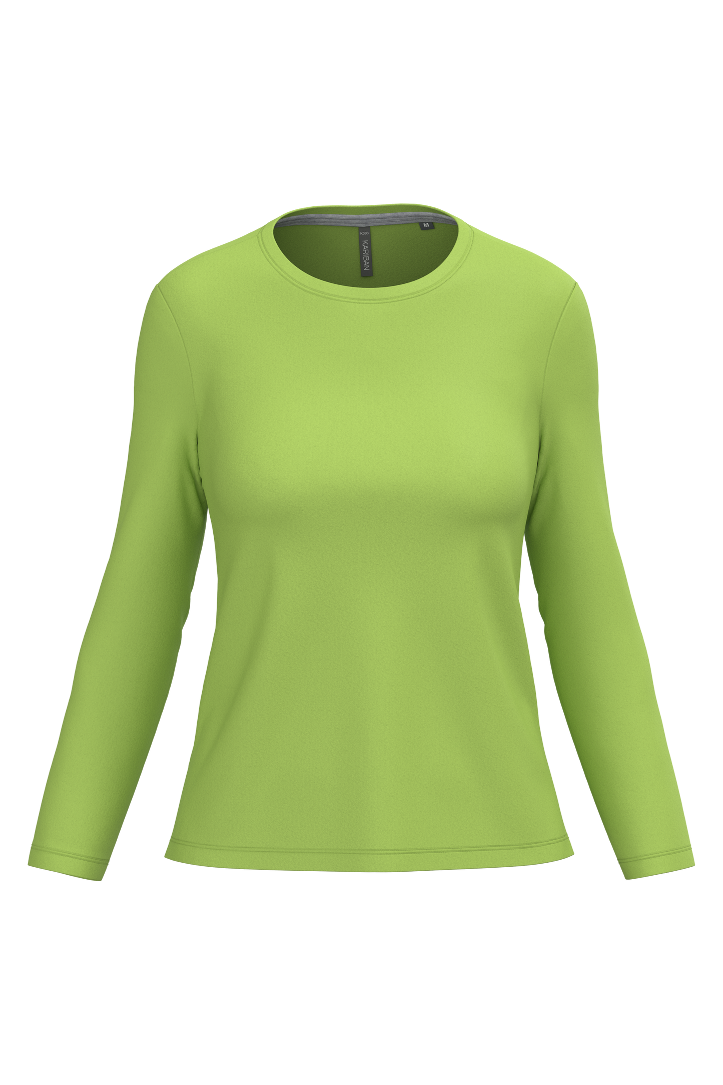 T-shirt donna manica lunga girocollo (K383C-taglie-grandi)