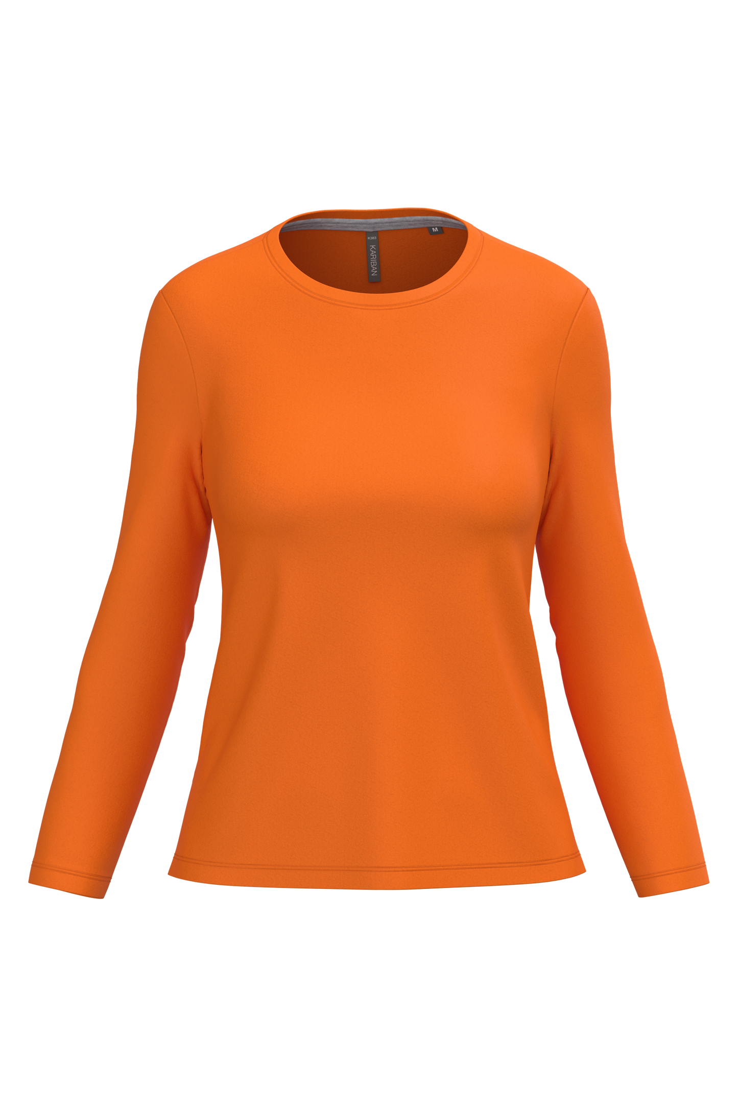 T-shirt donna manica lunga girocollo (K383C-taglie-grandi)