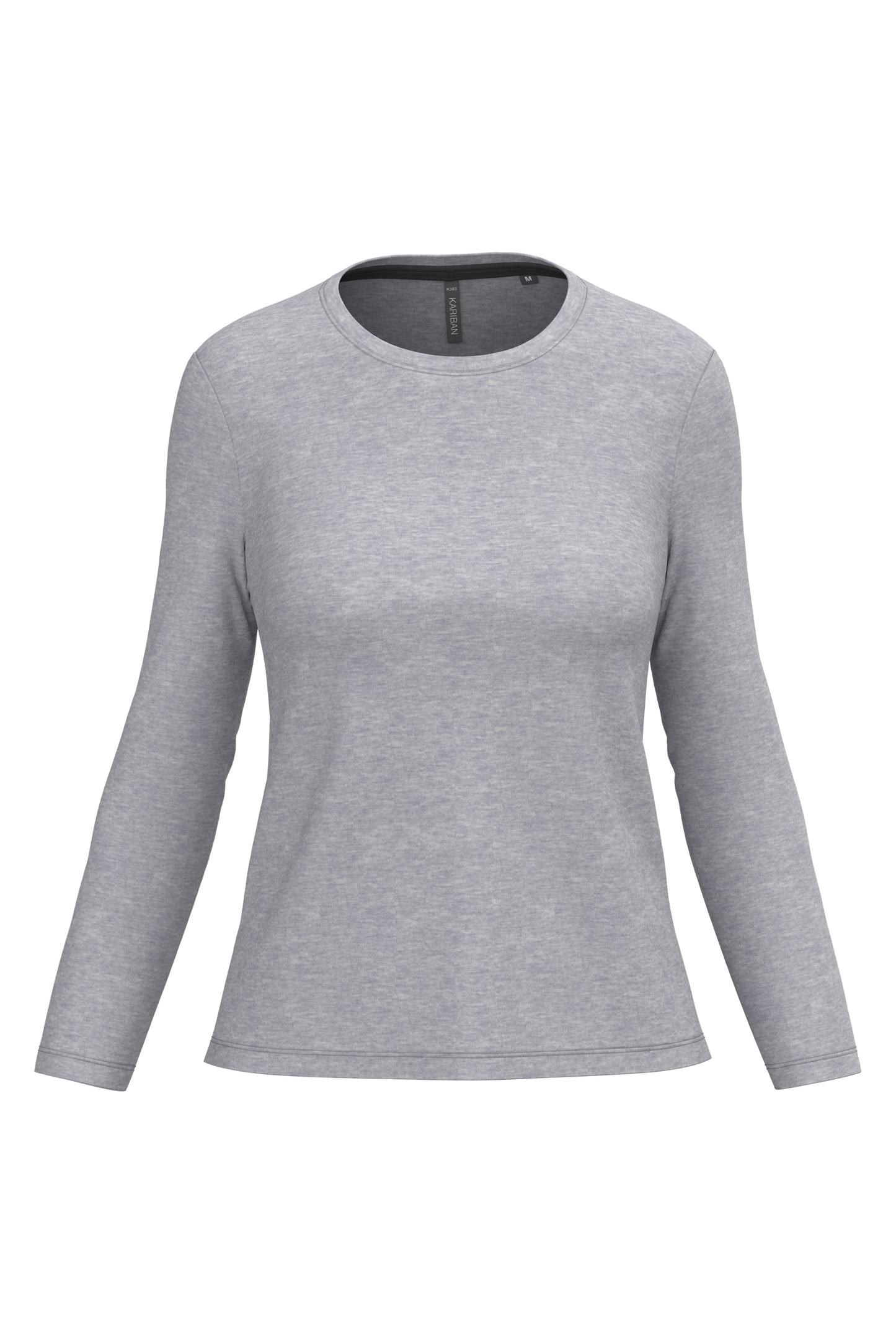 T-shirt donna manica lunga girocollo (K383C-taglie-grandi)