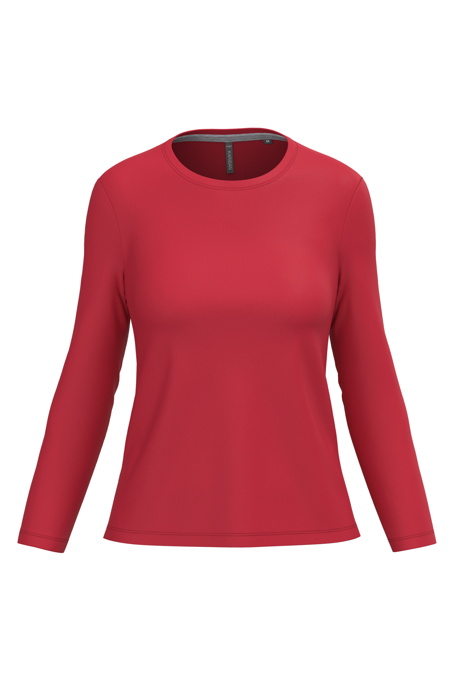 T-shirt donna manica lunga girocollo (K383C-taglie-grandi)