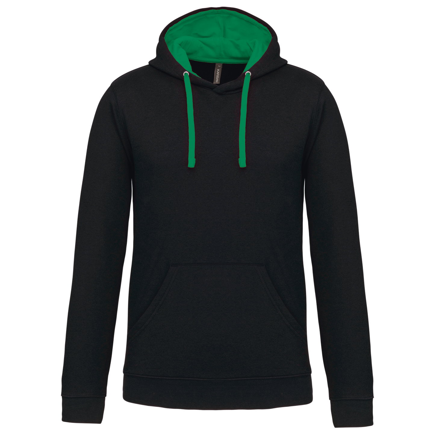 Felpa uomo con cappuccio a contrasto (K446-taglie-grandi)