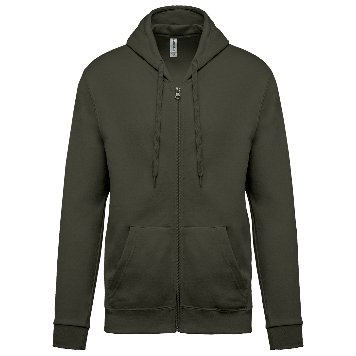 Felpa con cappuccio full zip (K479-taglie-standard)