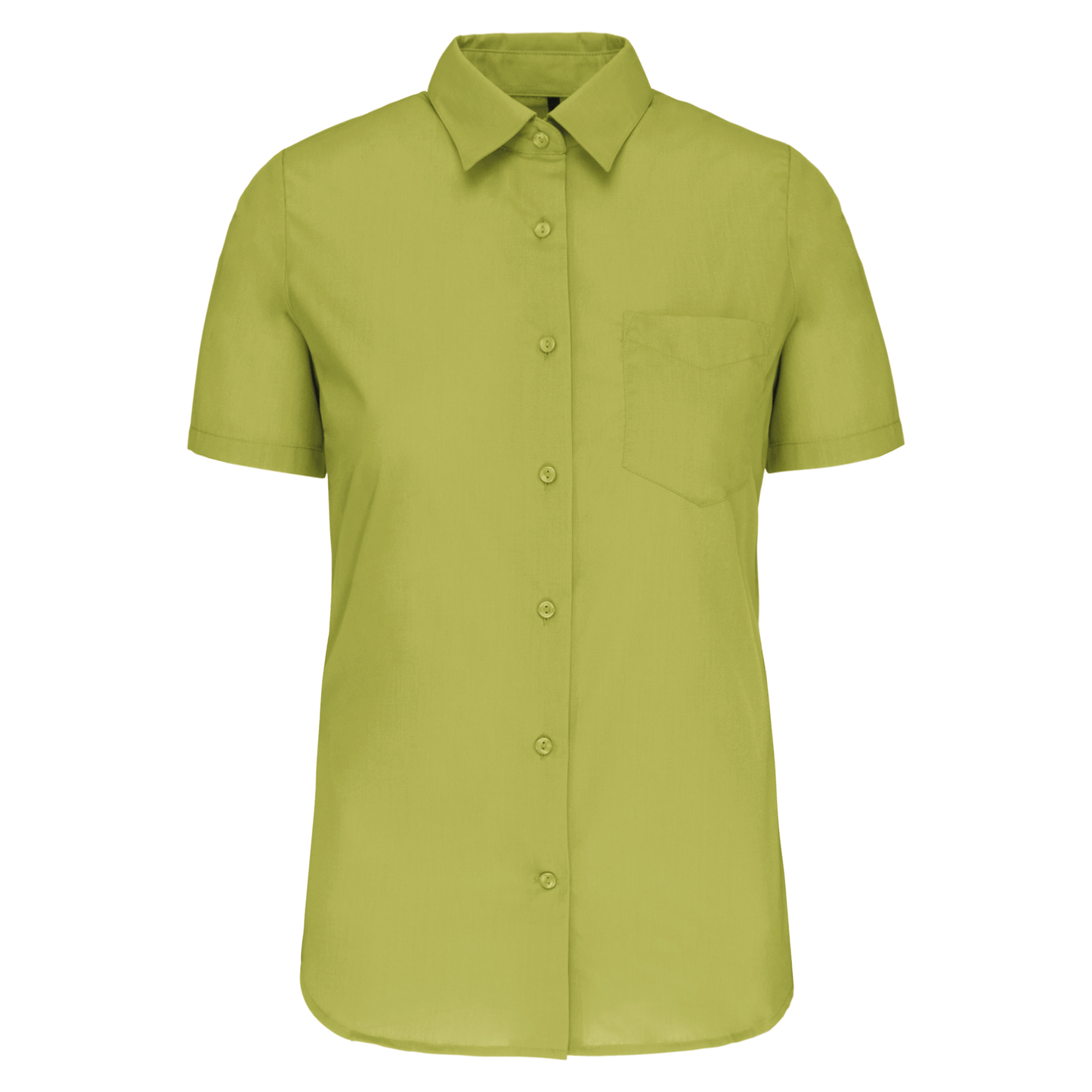 Camicia popeline policotone donna maniche corte facile da lavare (K548C-taglie-standard)