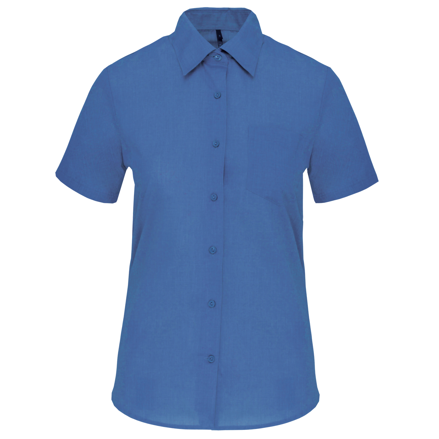 Camicia popeline policotone donna maniche corte facile da lavare (K548C-taglie-standard)