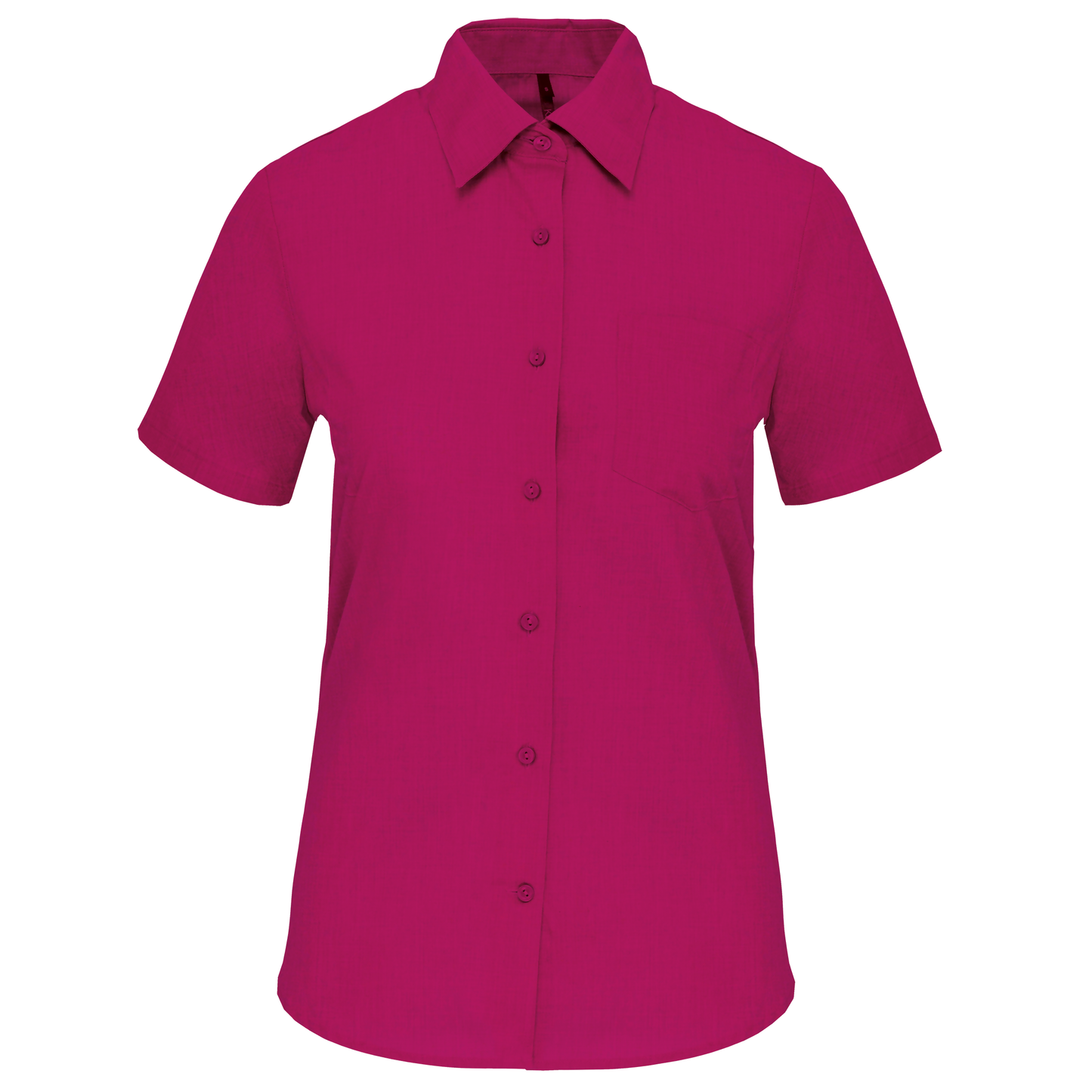 Camicia popeline policotone donna maniche corte facile da lavare (K548C-taglie-extralarge)