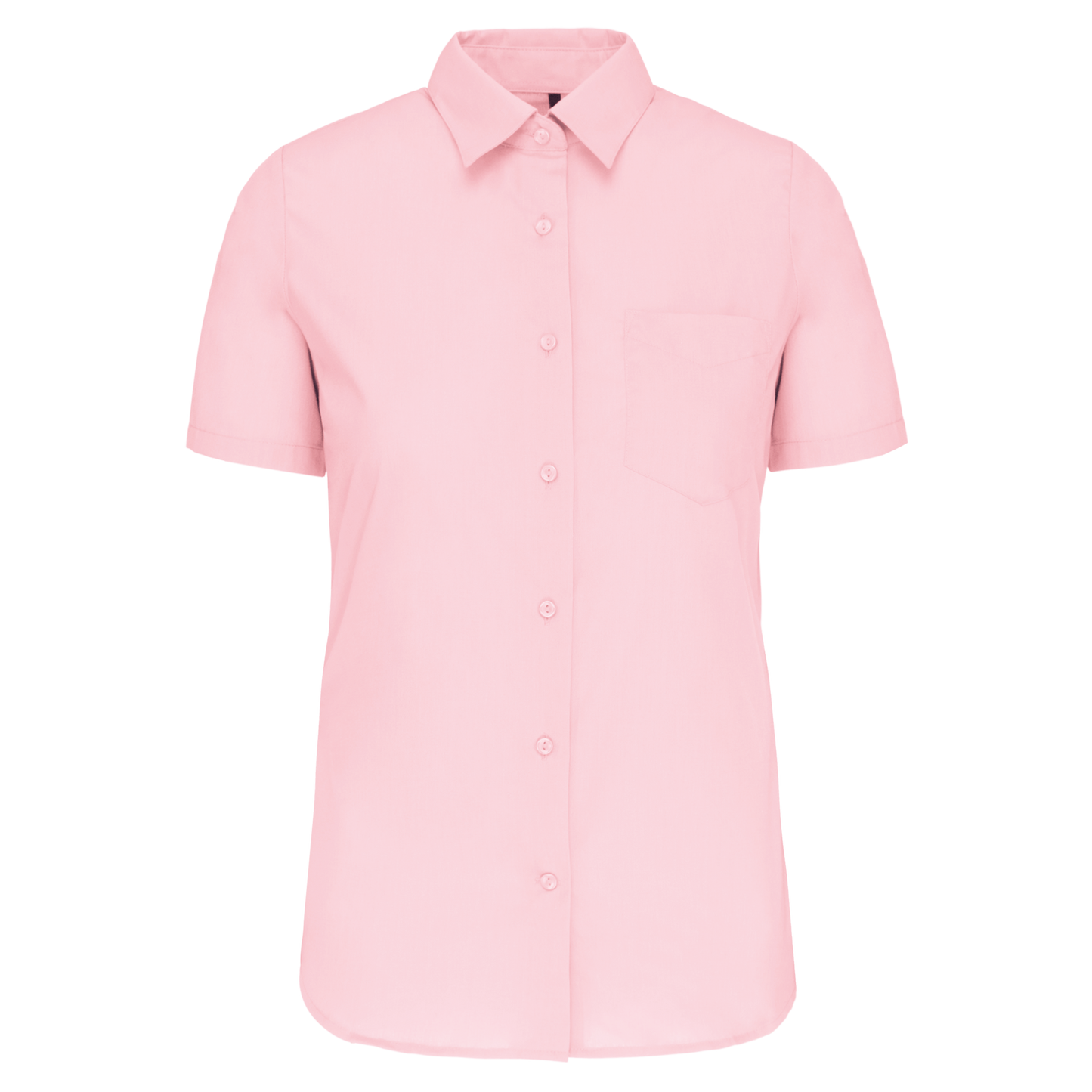 Camicia popeline policotone donna maniche corte facile da lavare (K548C-taglie-standard)