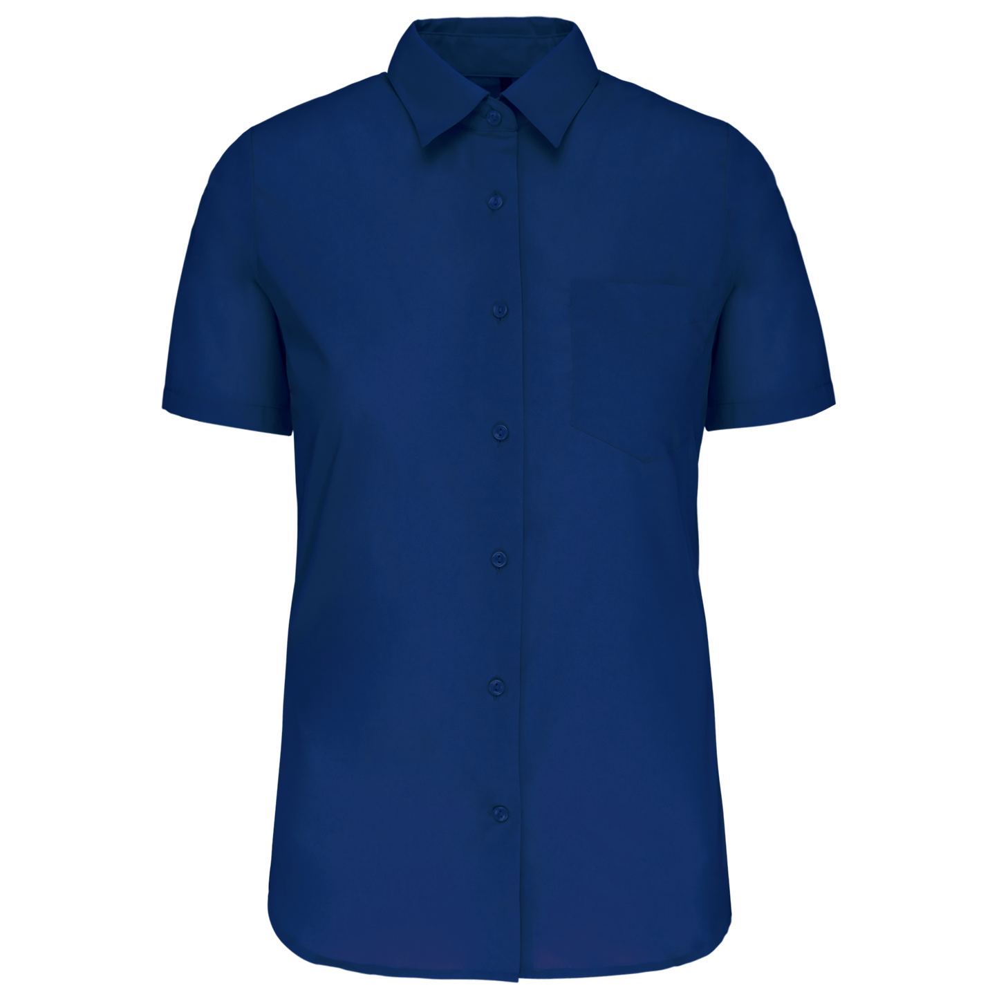 Camicia popeline policotone donna maniche corte facile da lavare (K548C-taglie-extralarge)