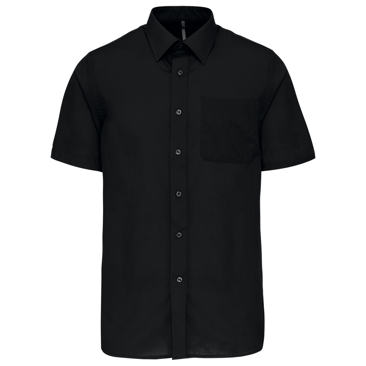 Camicia popeline policotone uomo maniche corte facile da lavare (K551C-taglie-extralarge)