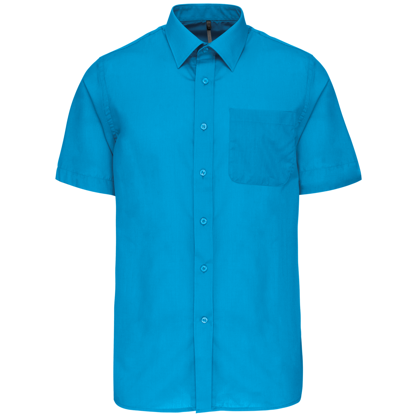 Camicia popeline policotone uomo maniche corte facile da lavare (K551C-taglie-standard)