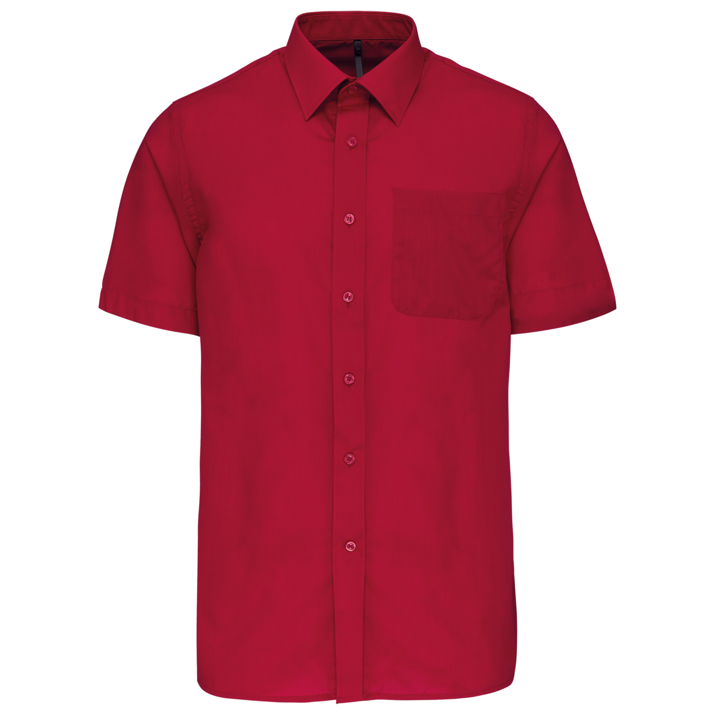 Camicia popeline policotone uomo maniche corte facile da lavare (K551C-taglie-extralarge)