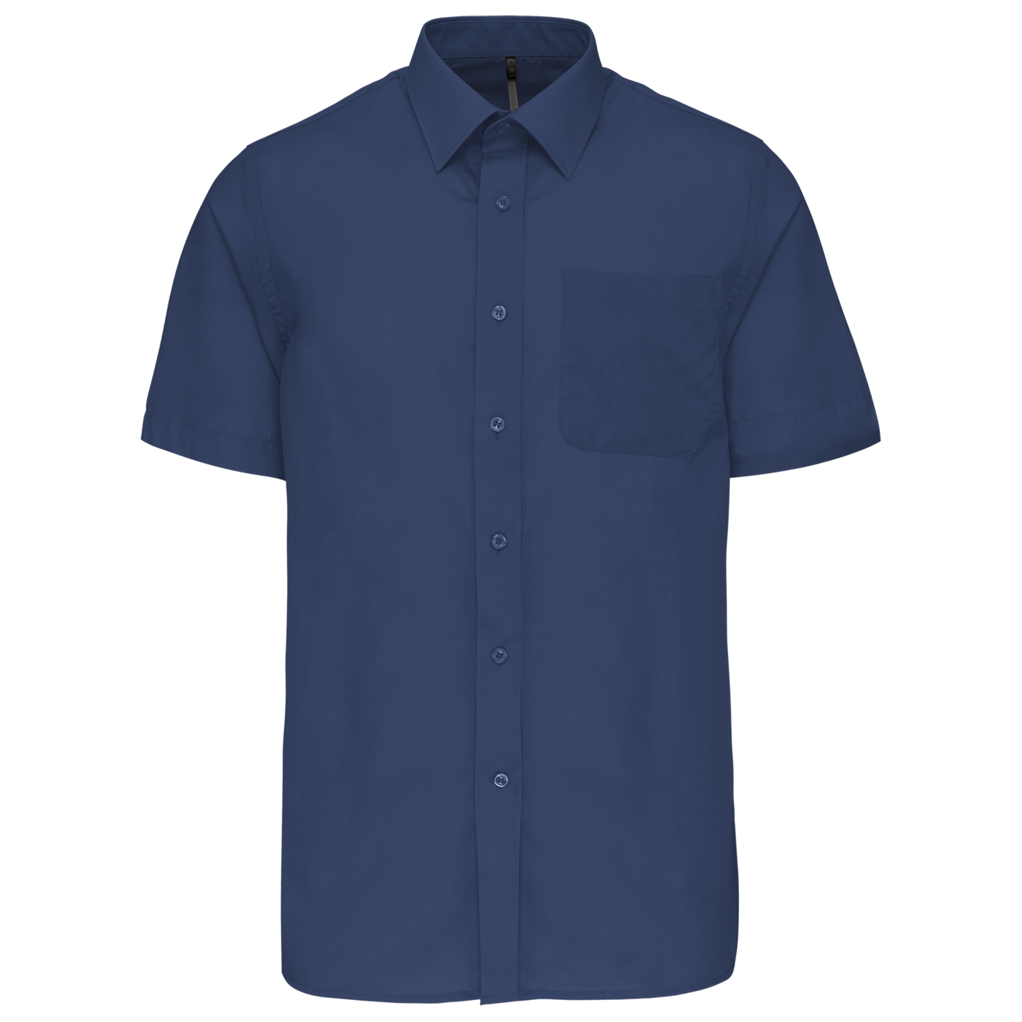 Camicia popeline policotone uomo maniche corte facile da lavare (K551C-taglie-standard)