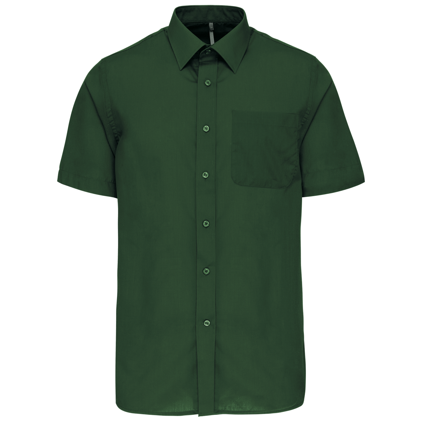 Camicia popeline policotone uomo maniche corte facile da lavare (K551C-taglie-extralarge)
