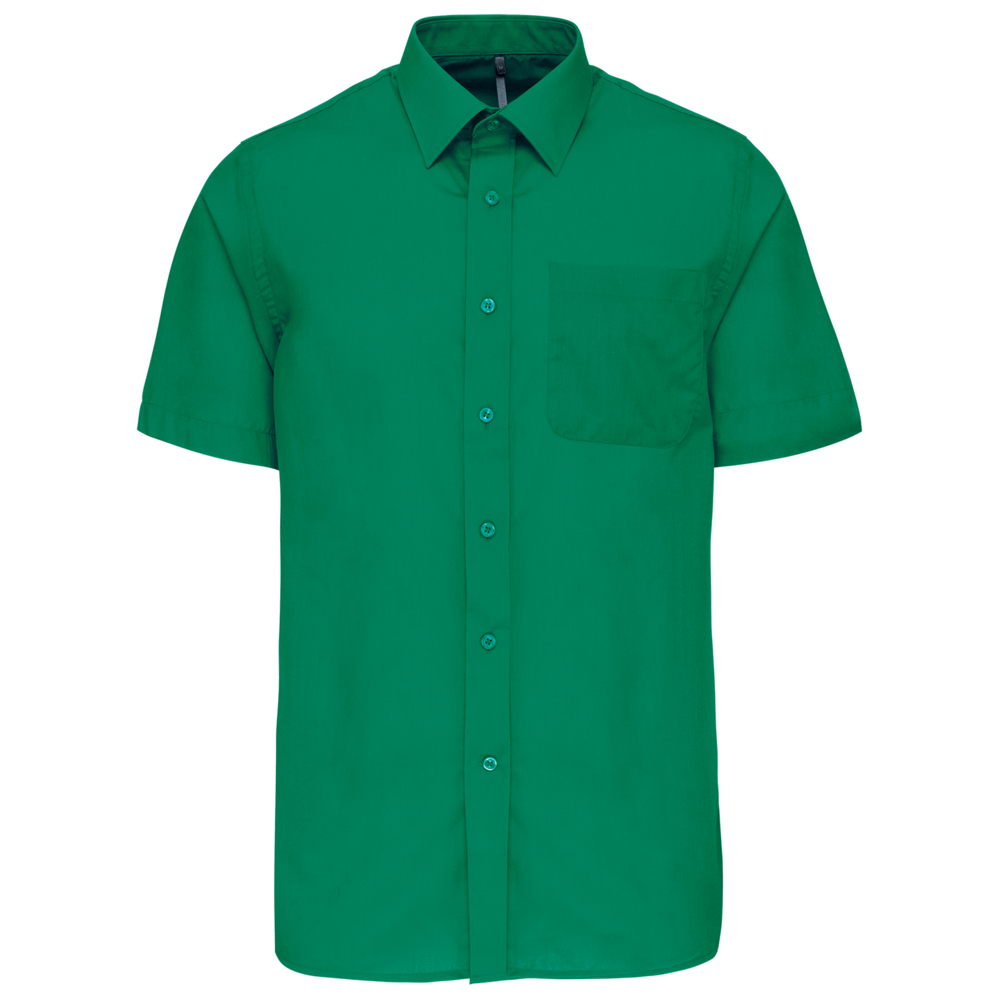 Camicia popeline policotone uomo maniche corte facile da lavare (K551C-taglie-standard)