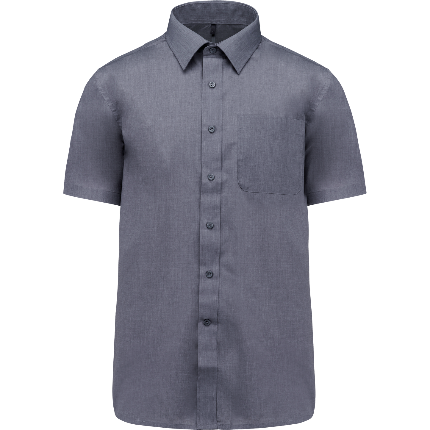 Camicia popeline policotone uomo maniche corte facile da lavare (K551C-taglie-standard)