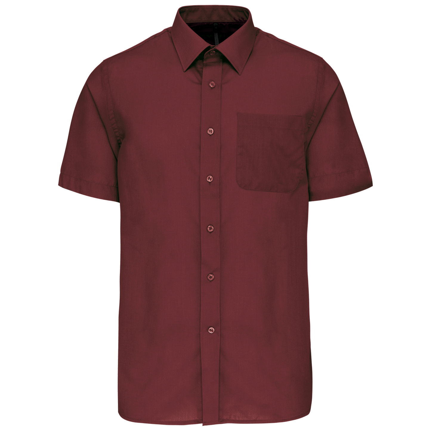 Camicia popeline policotone uomo maniche corte facile da lavare (K551C-taglie-standard)