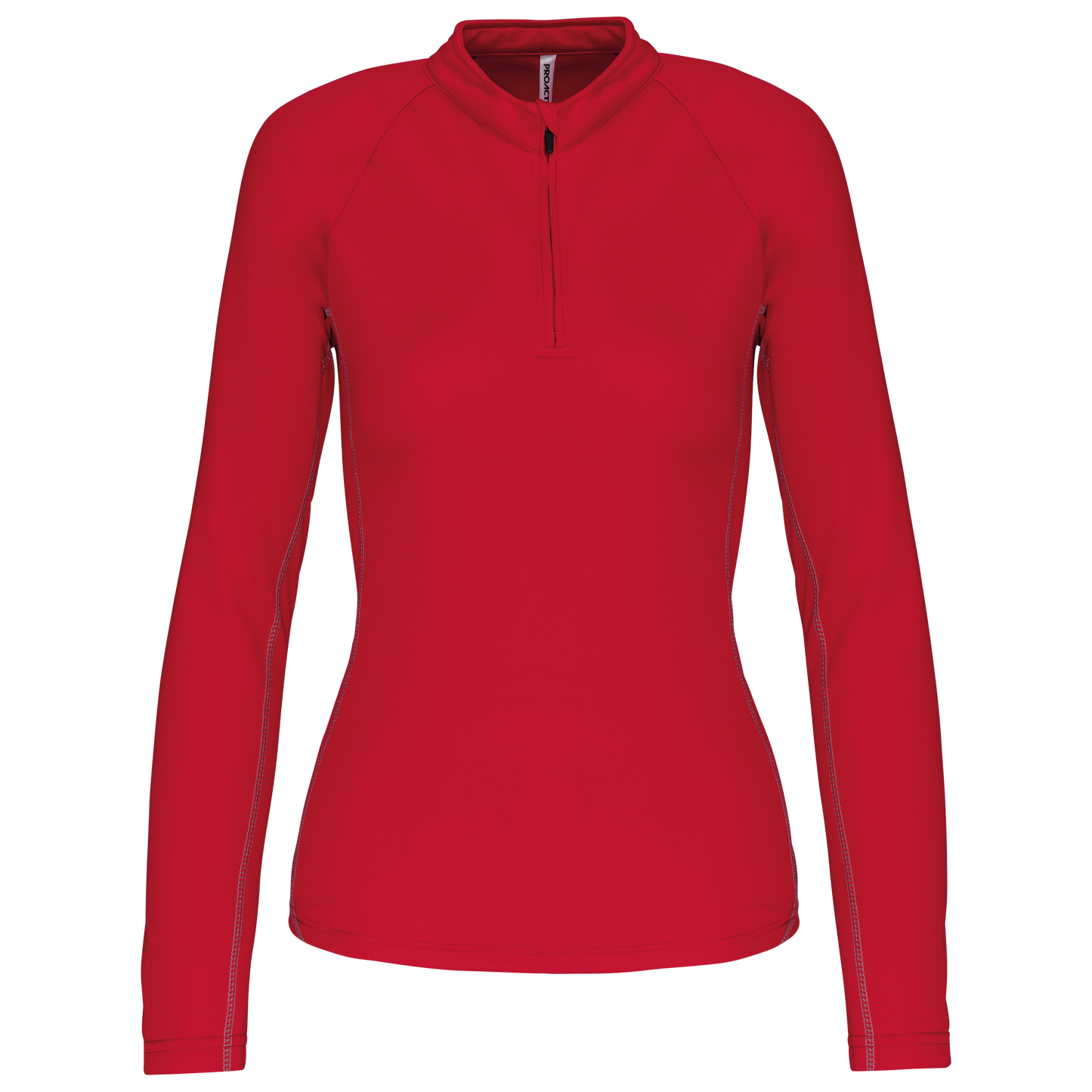 Top sportivo a maniche lunghe ¼ zip donna (PA336)