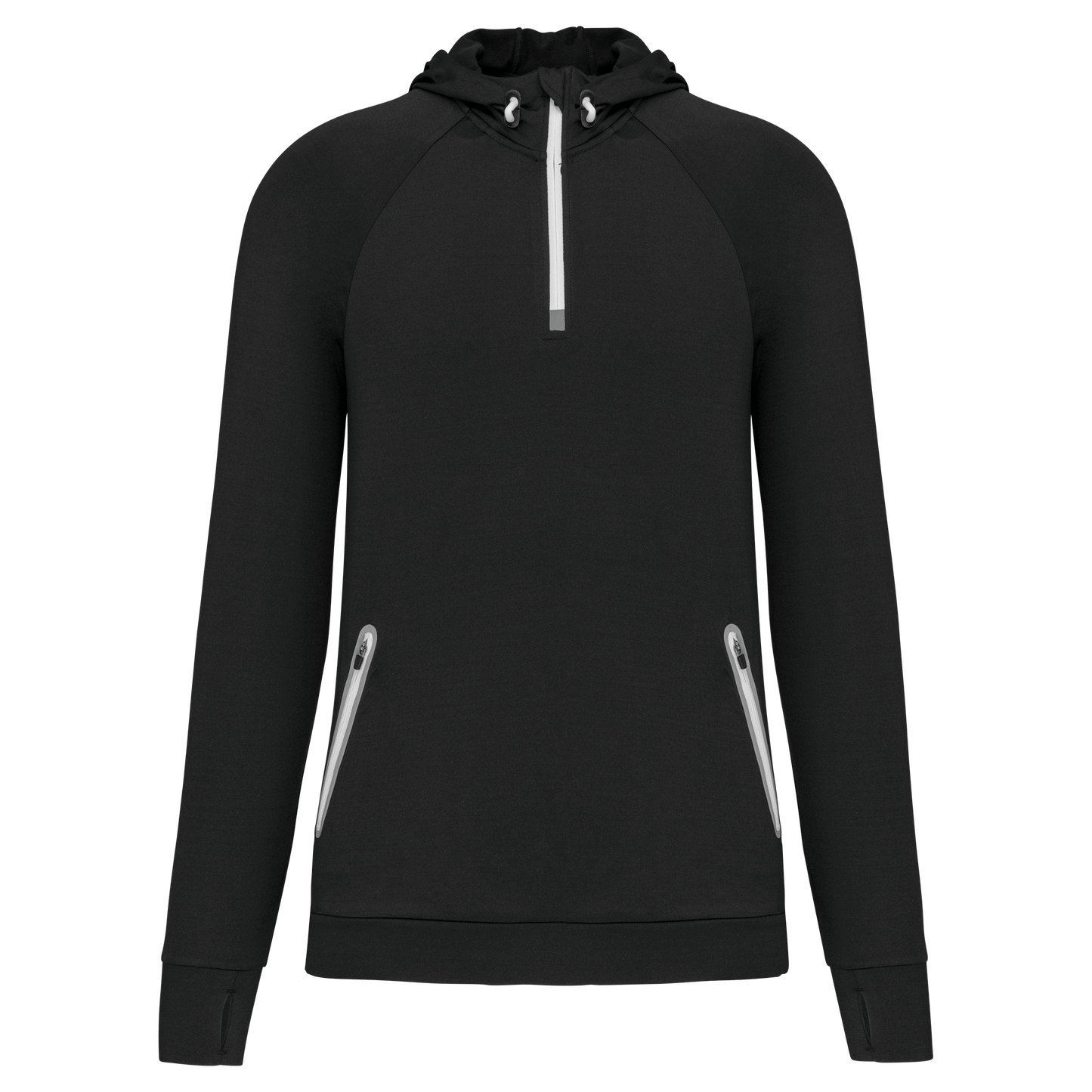 Felpa sportiva con cappuccio zip 1/4 unisex (PA360)
