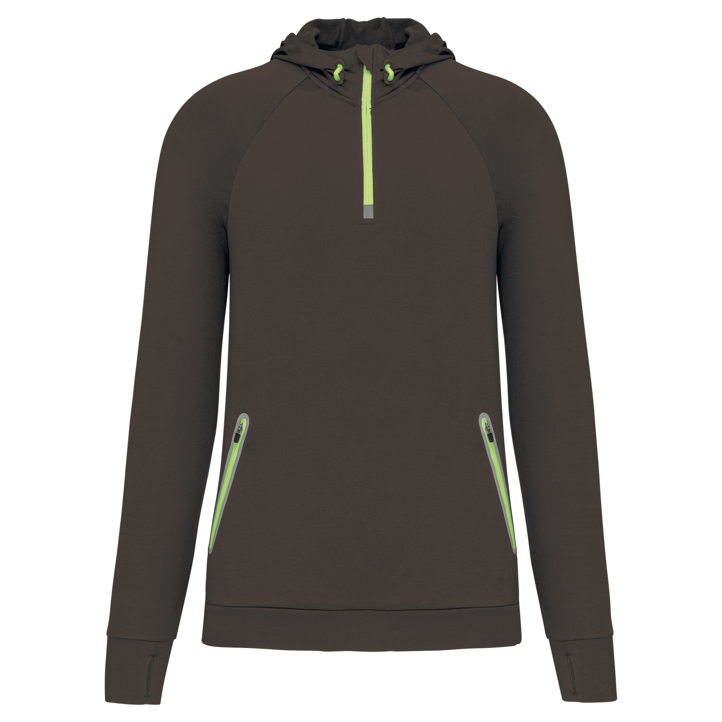 Felpa sportiva con cappuccio zip 1/4 unisex (PA360)