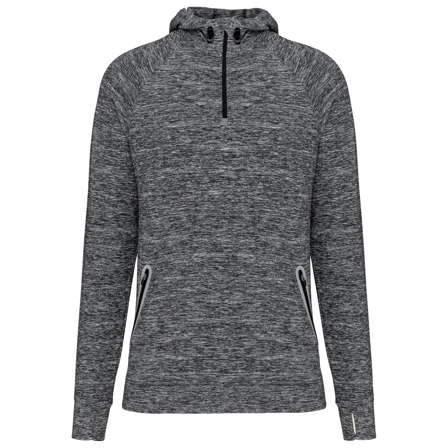 Felpa sportiva con cappuccio zip 1/4 unisex (PA360)
