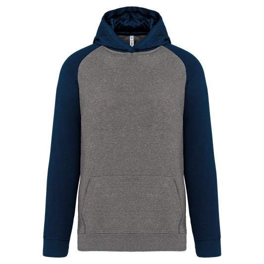 Felpa bambino con cappuccio bicolore (PA370)