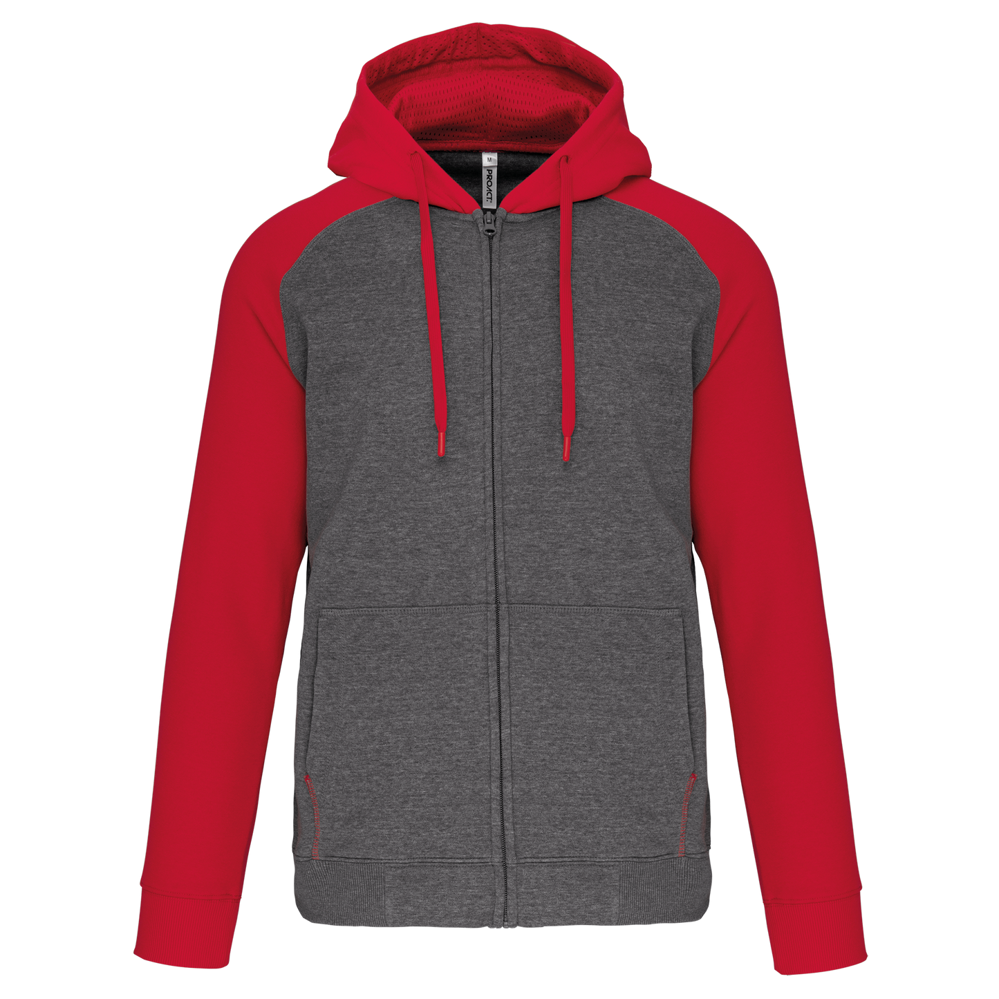 Giacca in felpa unisex con zip e cappuccio bicolore (PA380)