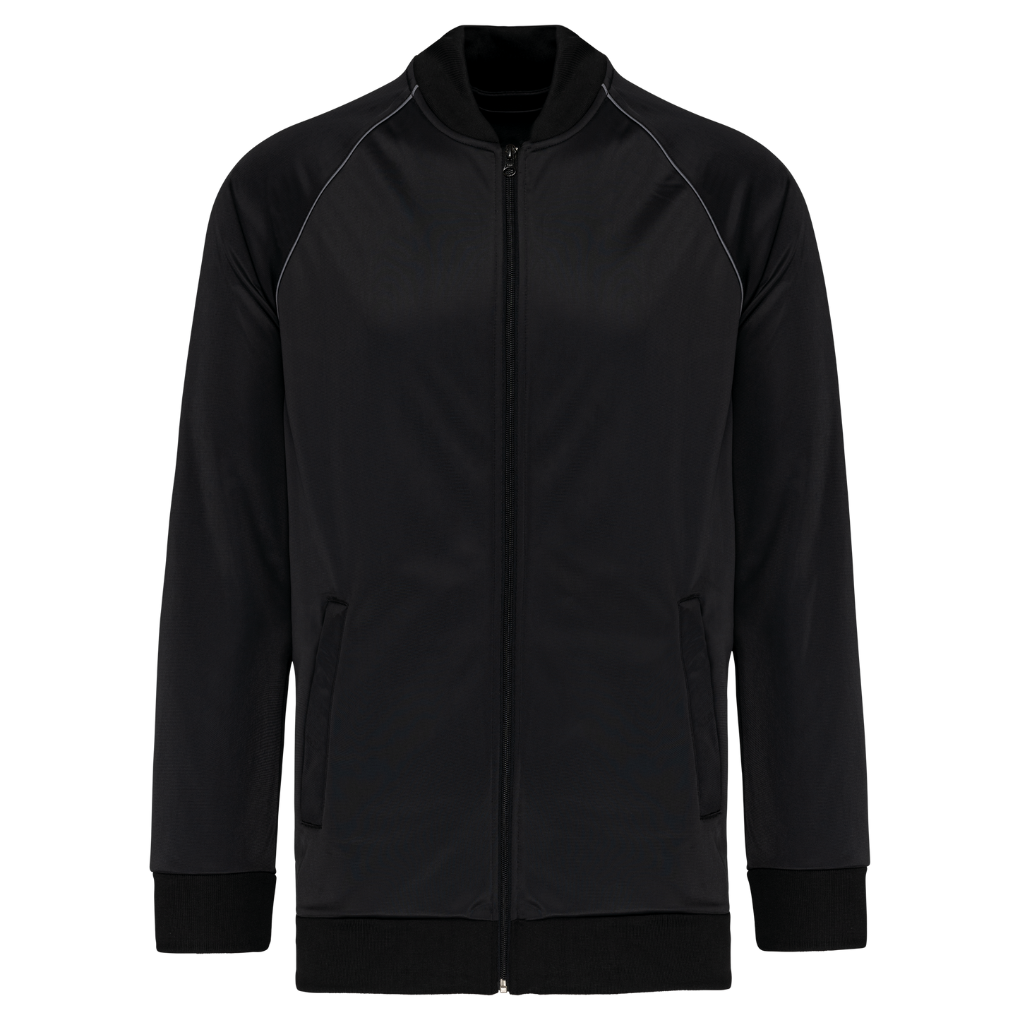 Giacca tuta unisex con zip e colletto rigato (PA384)