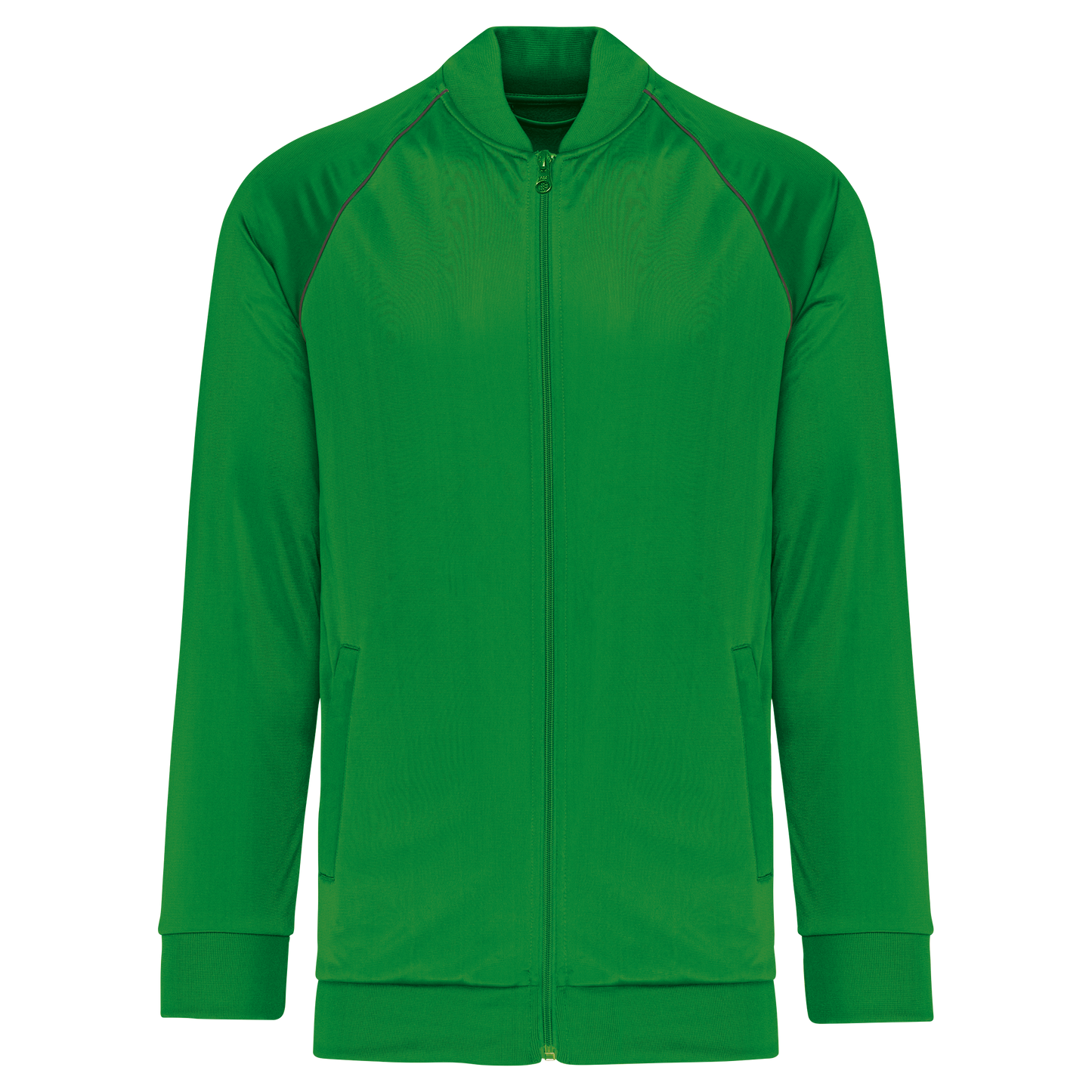 Giacca tuta unisex con zip e colletto rigato (PA384)