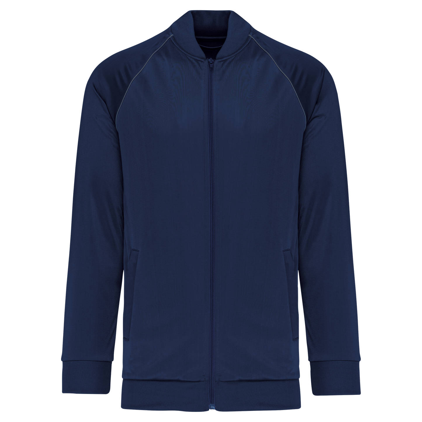 Giacca tuta unisex con zip e colletto rigato (PA384)