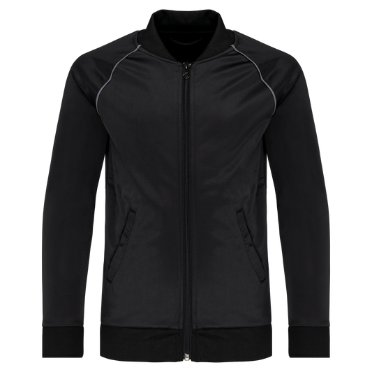 Giacca tuta bambino con zip e colletto rigato (PA385)