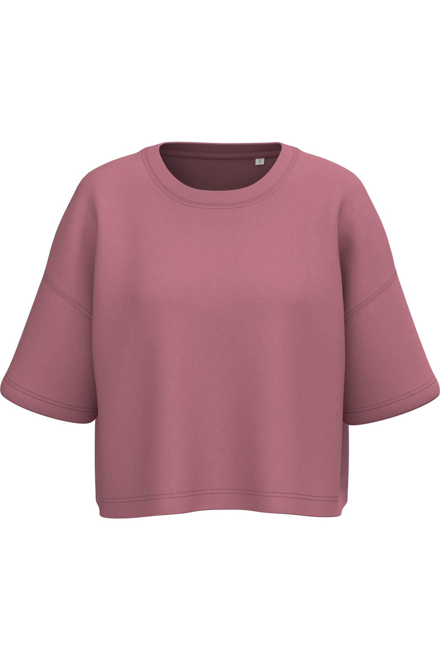 Felpa crop girocollo a maniche corte donna (PA394)