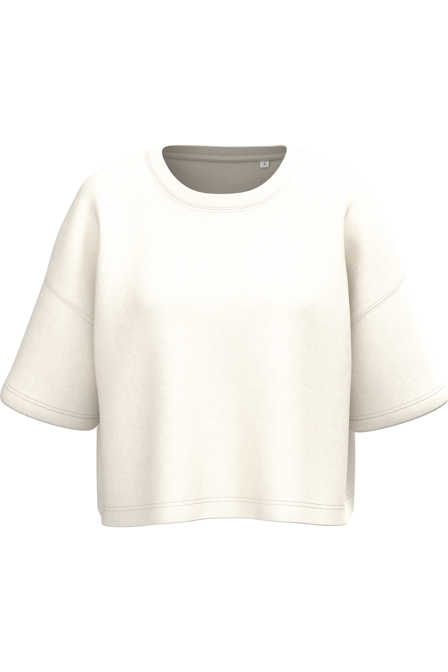 Felpa crop girocollo a maniche corte donna (PA394)