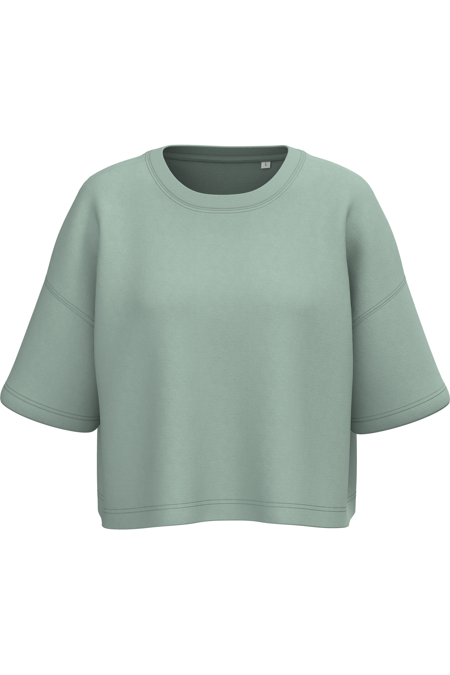 Felpa crop girocollo a maniche corte donna (PA394)