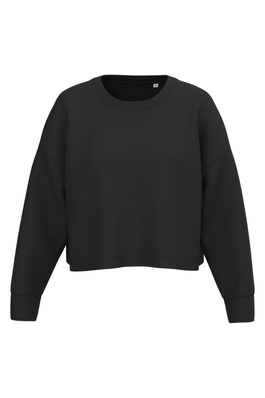 Felpa crop girocollo donna (PA395)