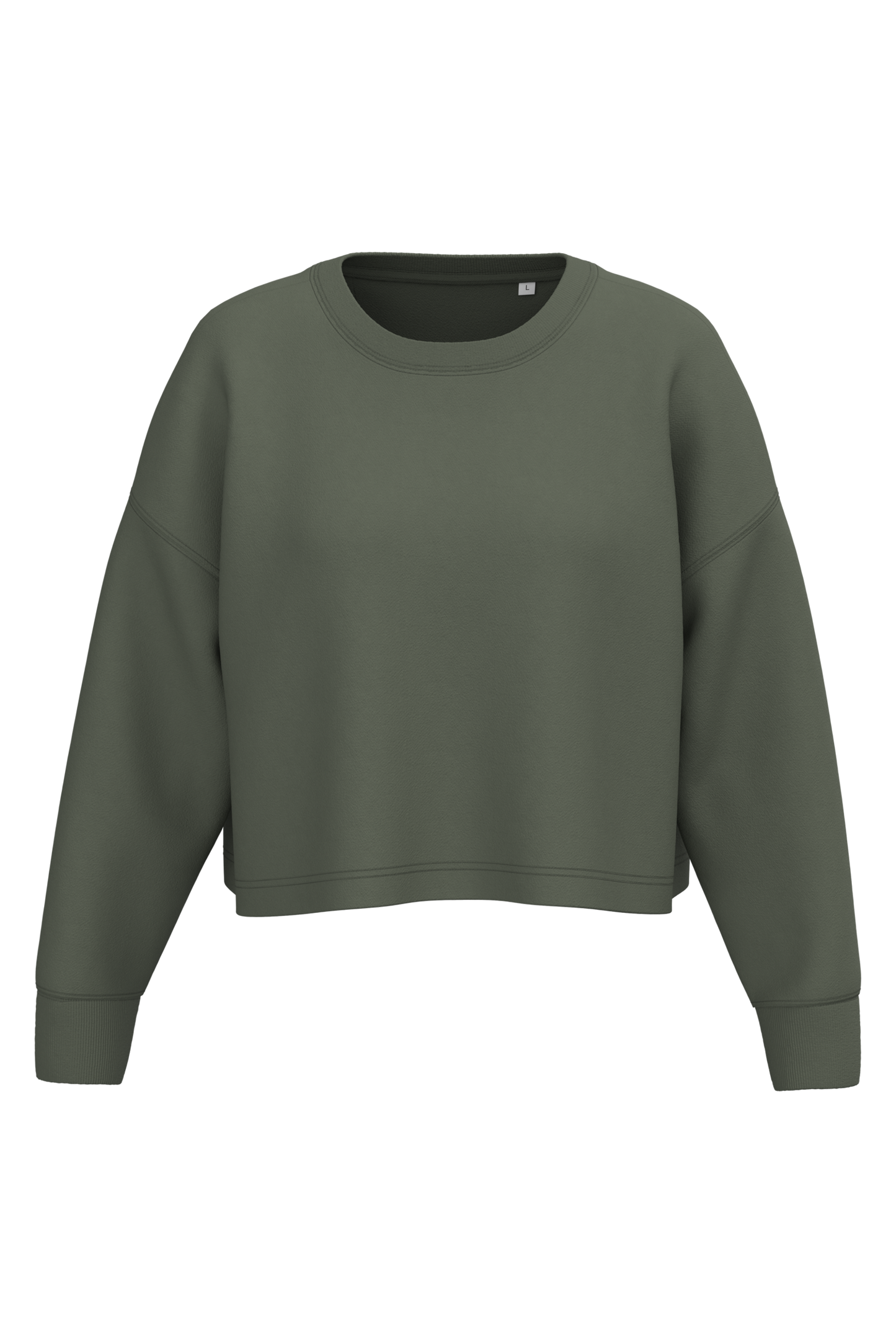 Felpa crop girocollo donna (PA395)