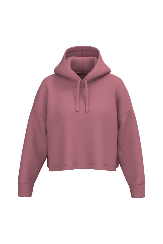 Felpa crop con cappuccio donna (PA396)