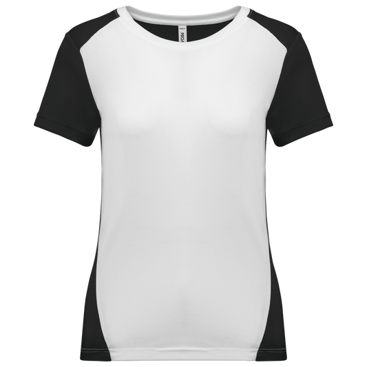T-shirt donna sportiva bicolore ecosostenibile (PA4015)