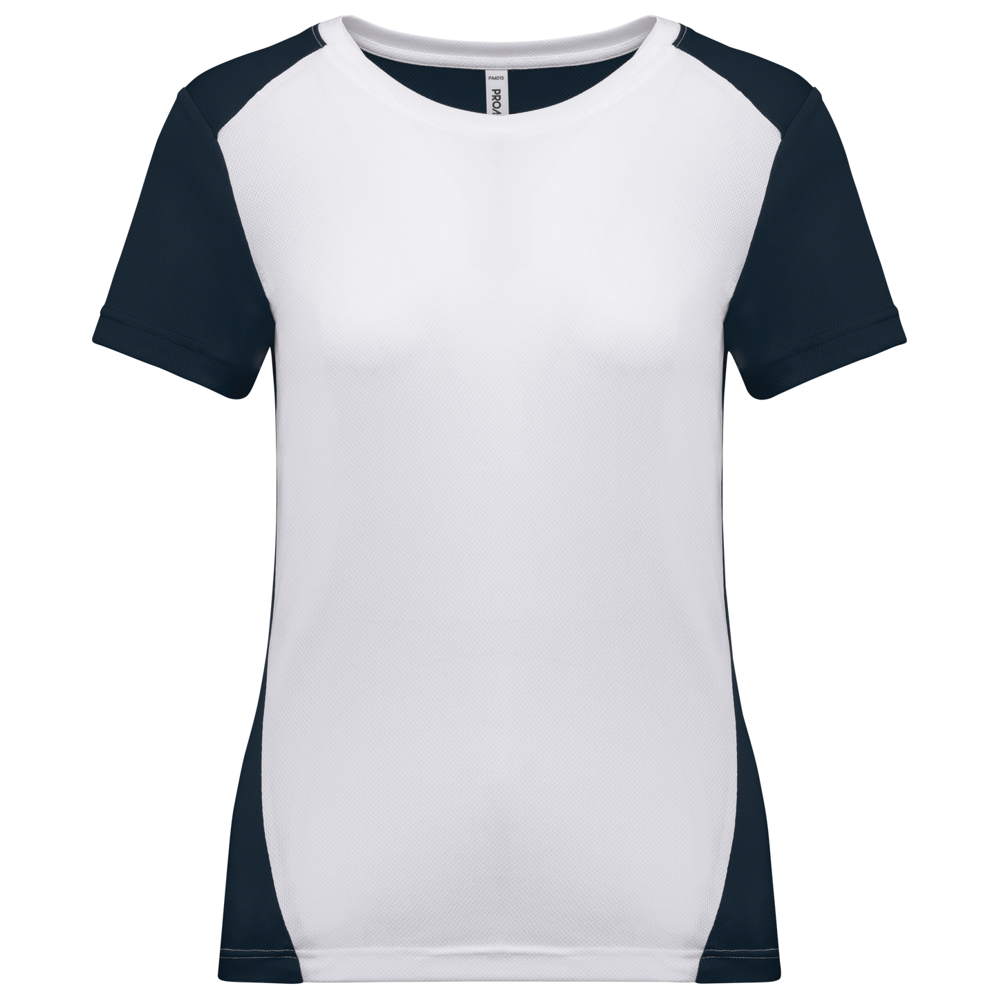 T-shirt donna sportiva bicolore ecosostenibile (PA4015)