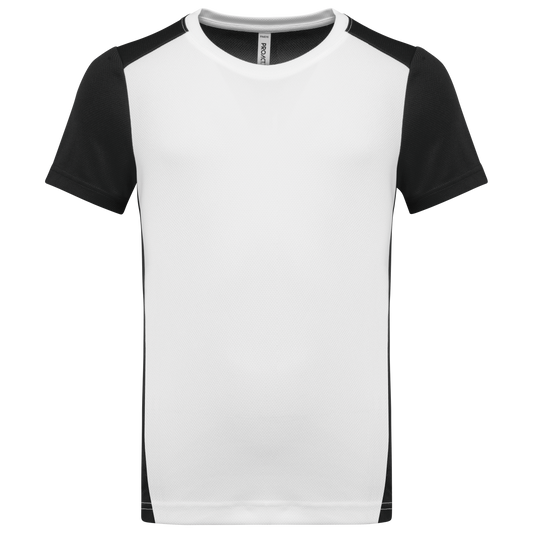 T-shirt bambini sportiva bicolore ecosostenibile (PA4016)