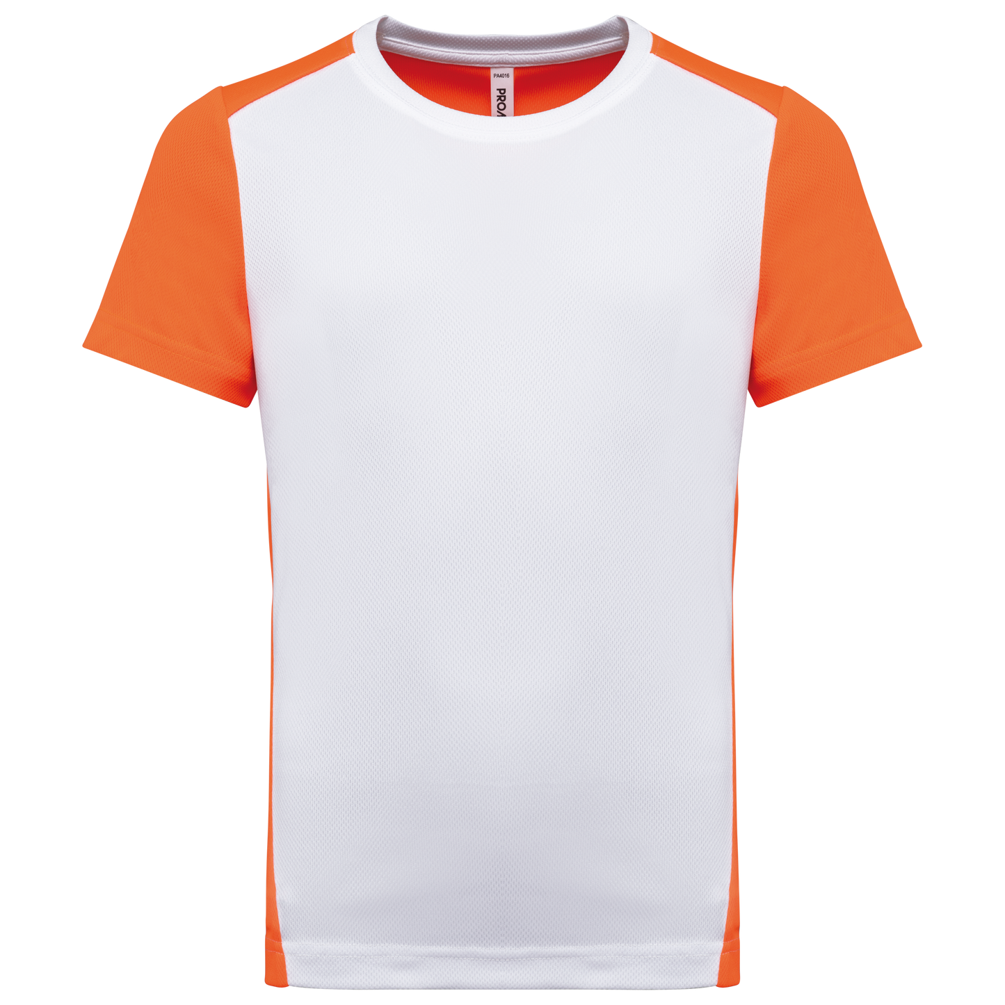 T-shirt bambini sportiva bicolore ecosostenibile (PA4016)
