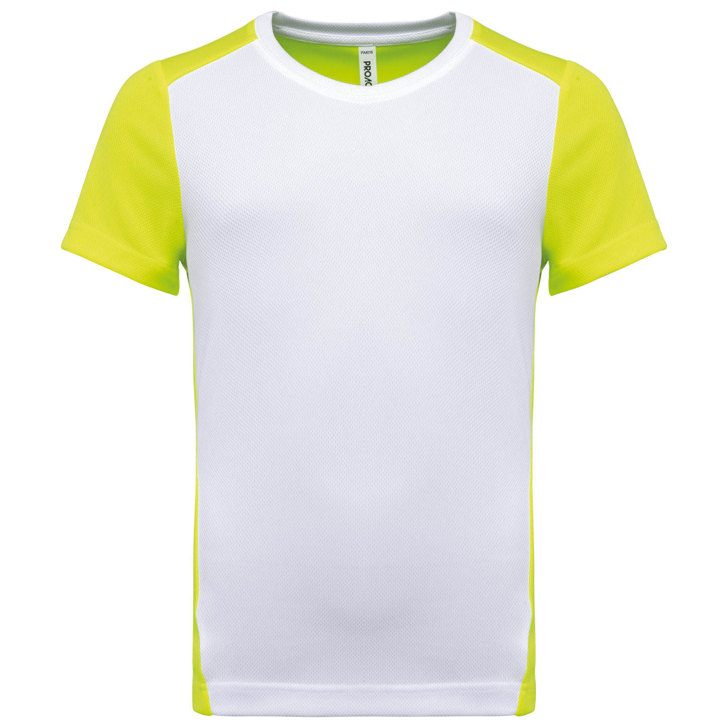 T-shirt bambini sportiva bicolore ecosostenibile (PA4016)