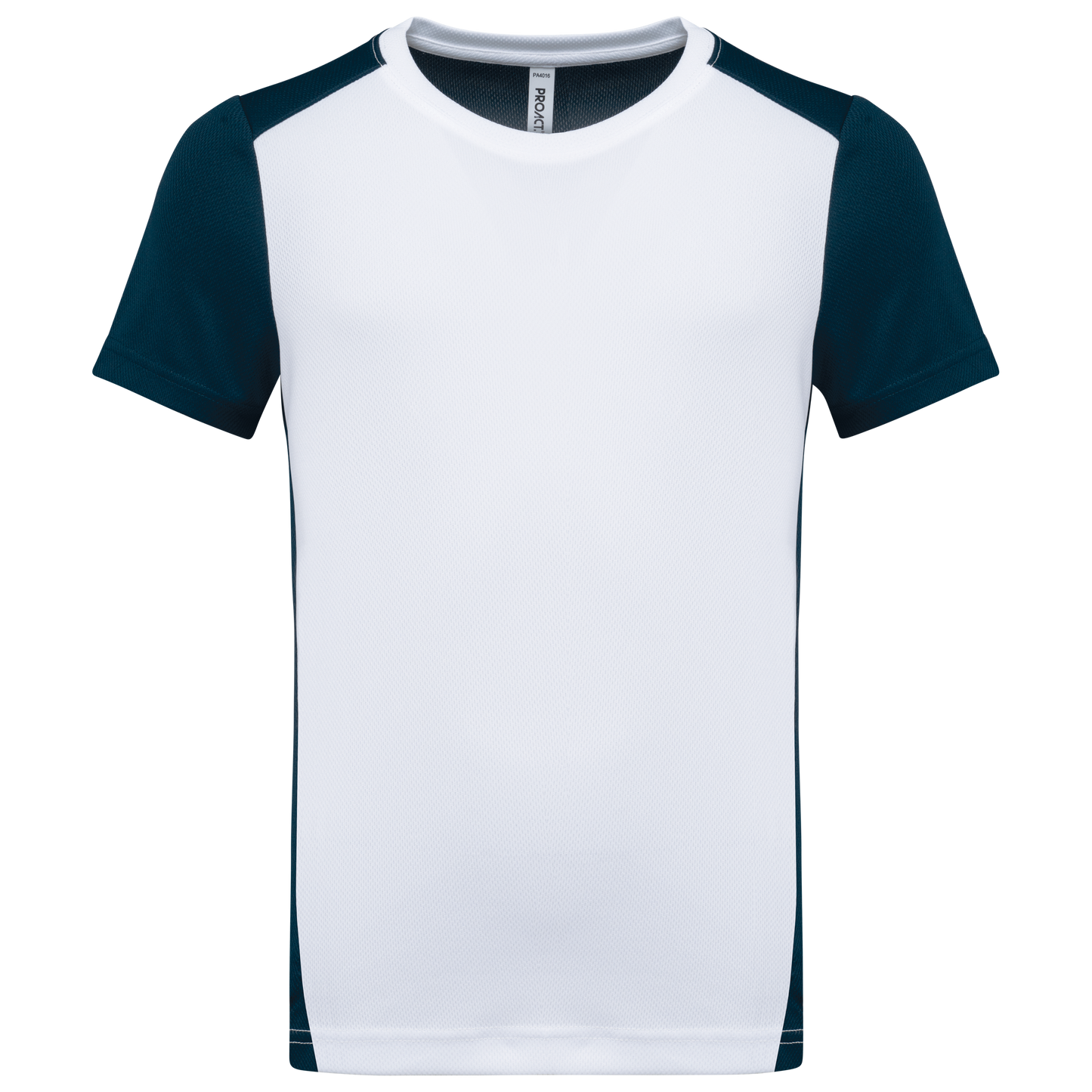 T-shirt bambini sportiva bicolore ecosostenibile (PA4016)
