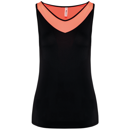 Canotta donna da padel bicolore (PA4031)