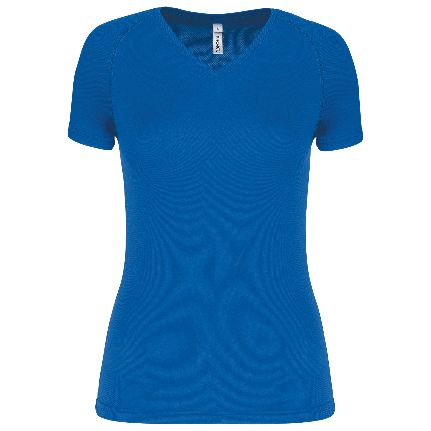 T-shirt donna sportiva a manica corta scollo a V (PA477)