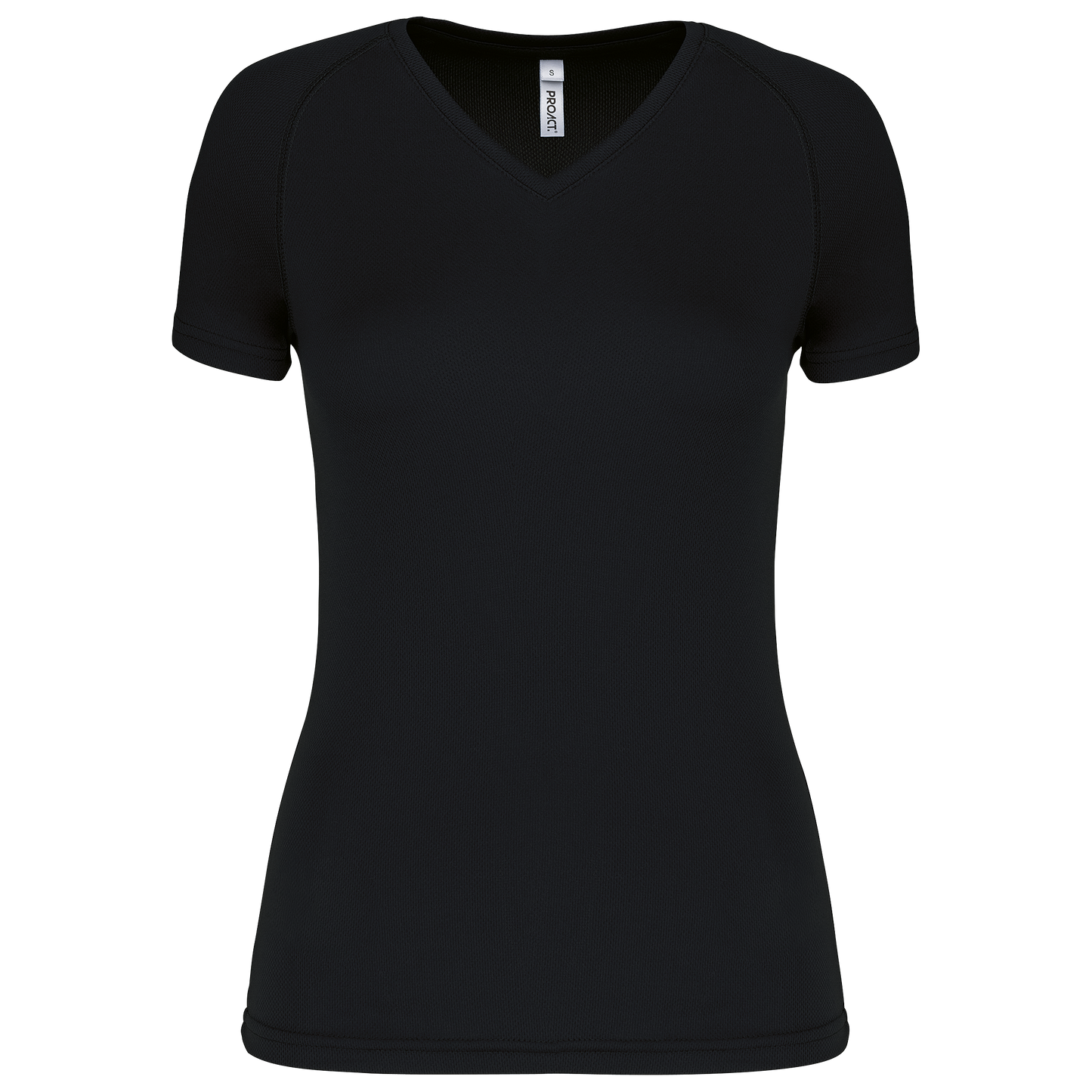 T-shirt donna sportiva a manica corta scollo a V (PA477)