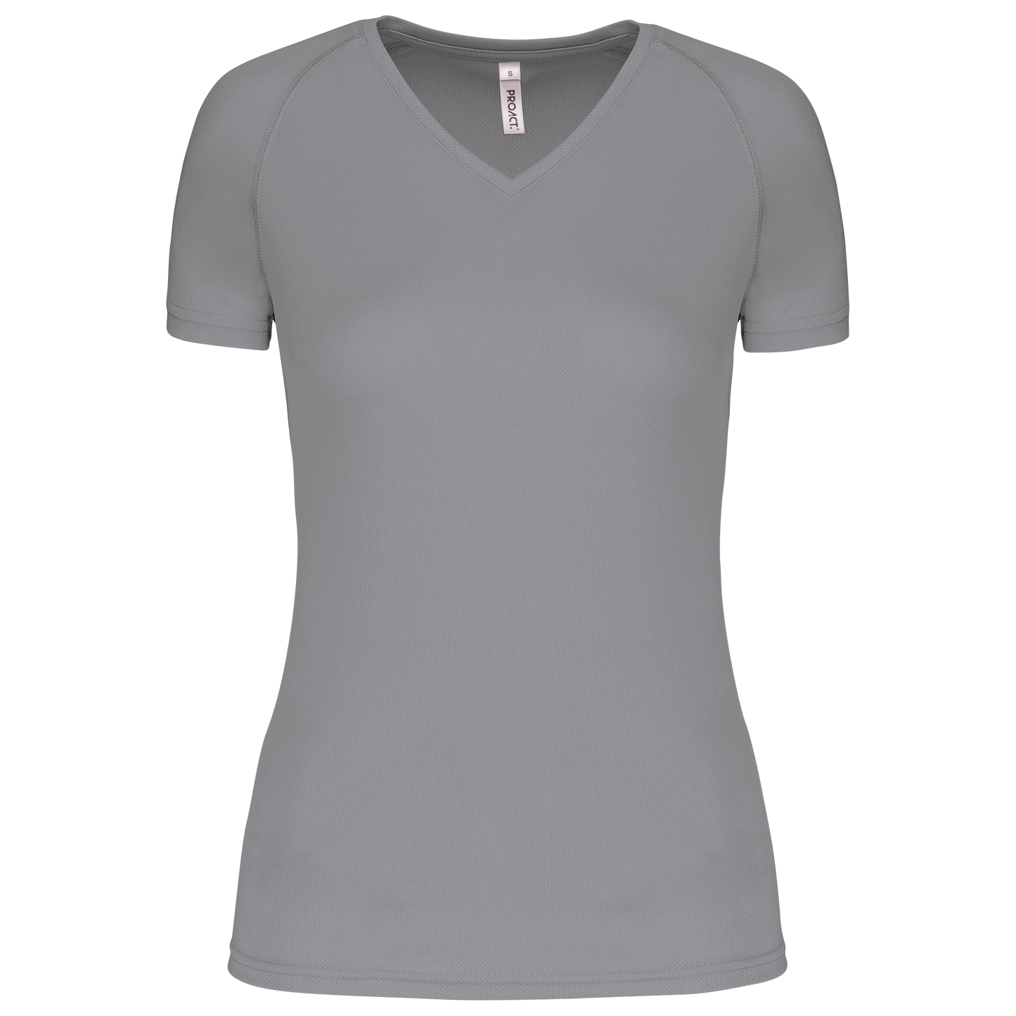 T-shirt donna sportiva a manica corta scollo a V (PA477)