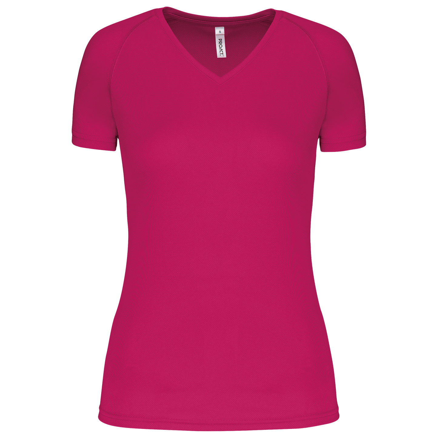 T-shirt donna sportiva a manica corta scollo a V (PA477)