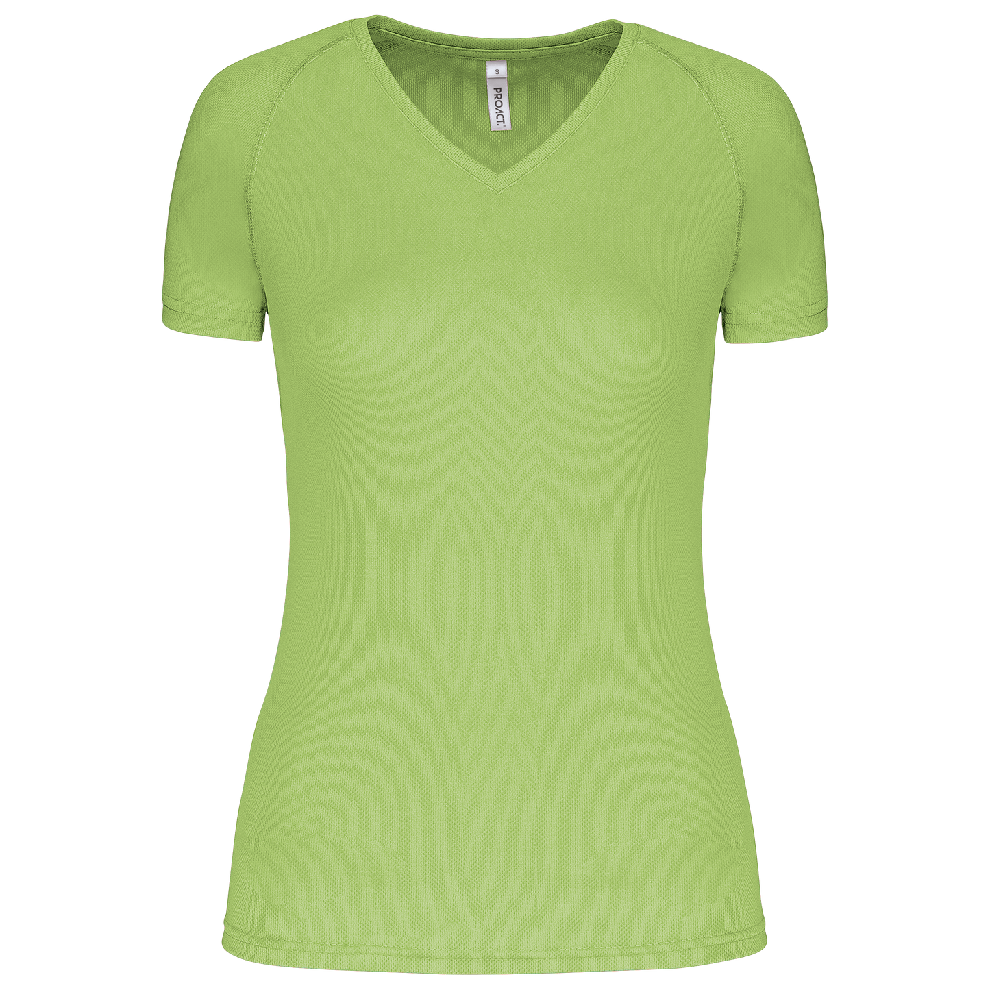 T-shirt donna sportiva a manica corta scollo a V (PA477)