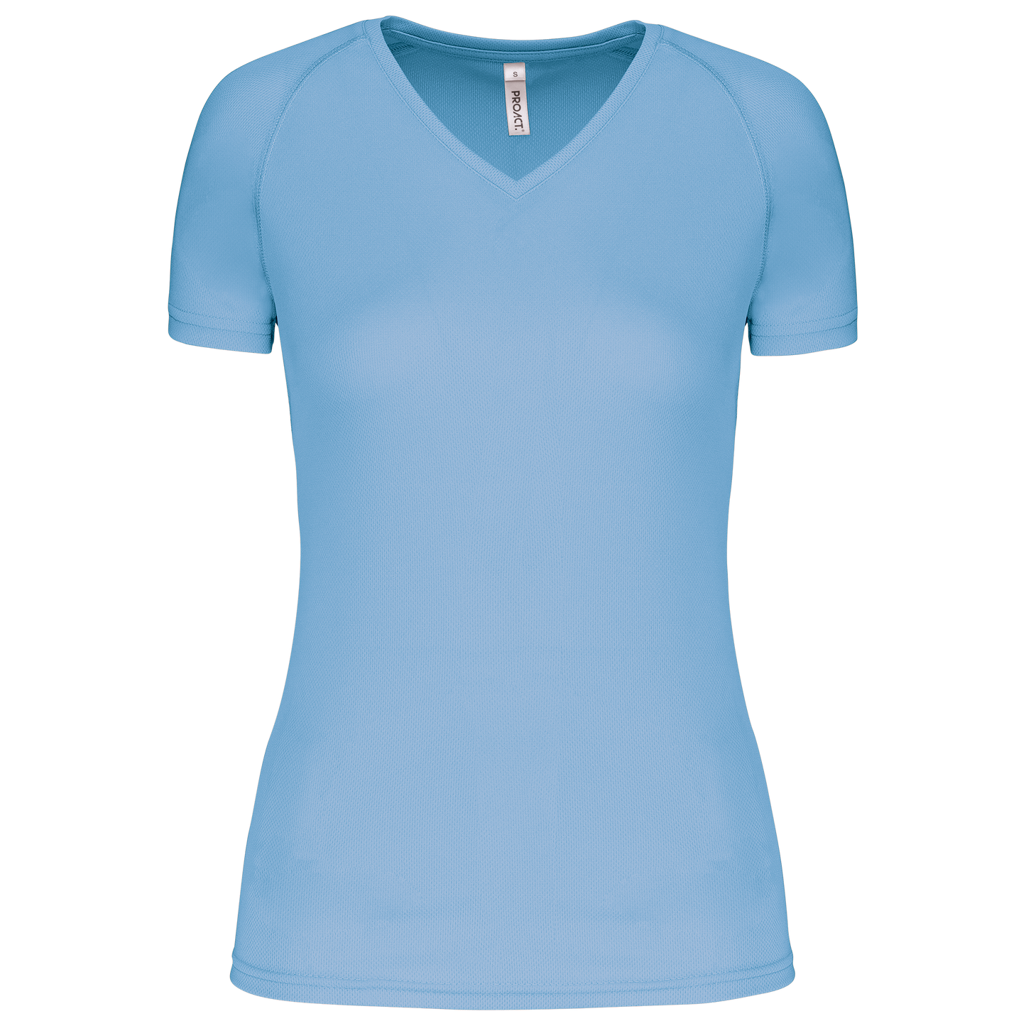 T-shirt donna sportiva a manica corta scollo a V (PA477)