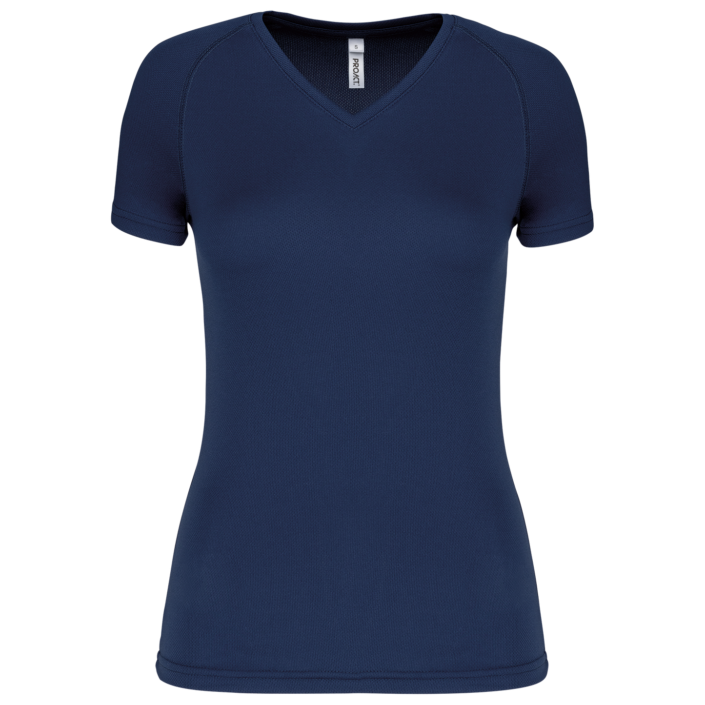 T-shirt donna sportiva a manica corta scollo a V (PA477)